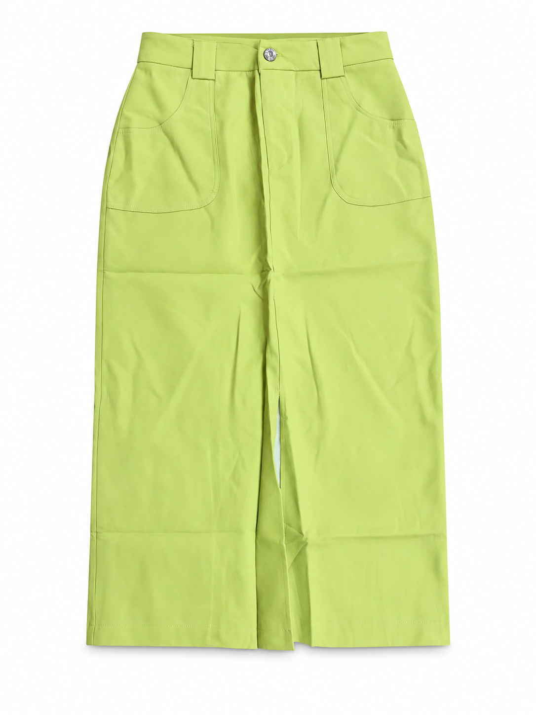 Ivory Textured Top with Lime Skirt