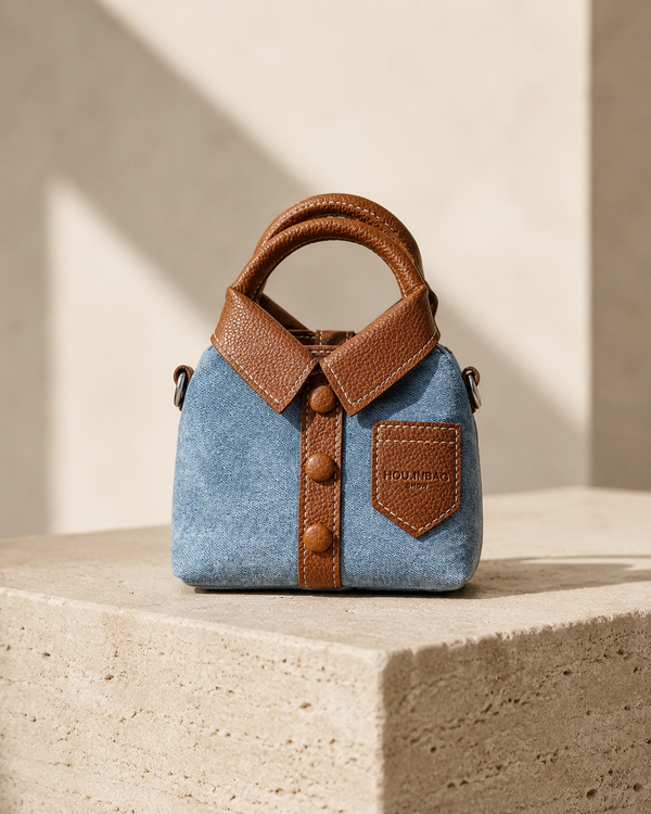 Shirt Style Mini Bag Blue
