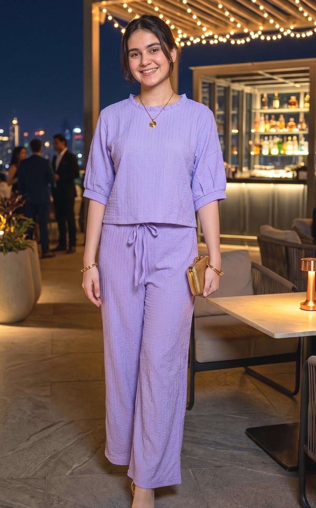 Summer Co-ord Set Violet Purple